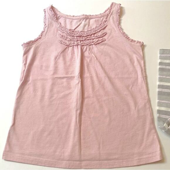 L.L. Bean Pink Ruffle Sleeveless Top & Old Navy Leggings Set Girls Medium 8 EUC - Picture 2 of 6